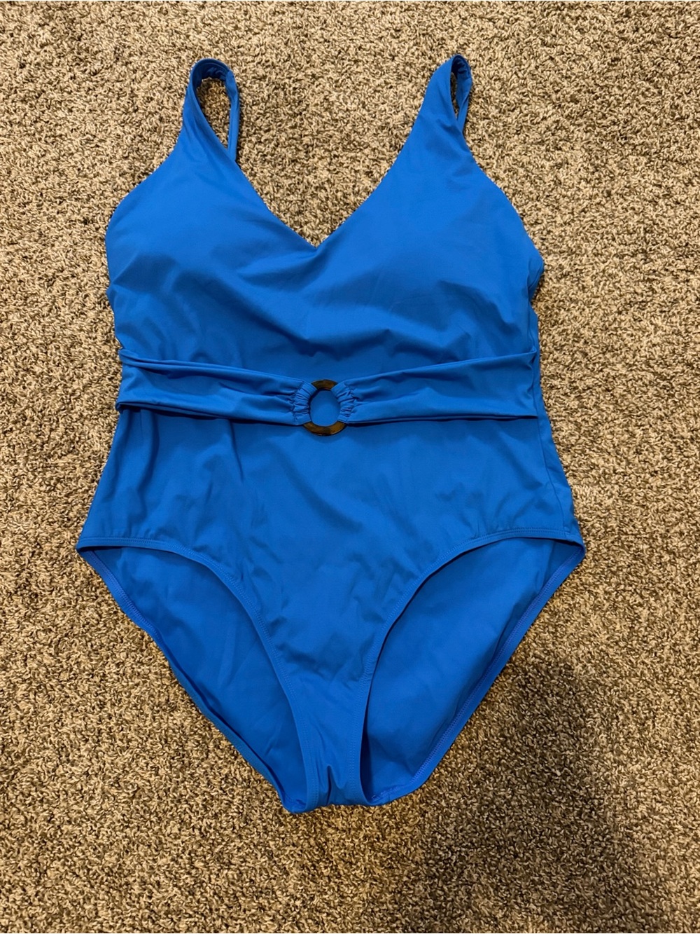 Alex Marie Bright Blue One-Piece Swimsuit with Waist Ring Detail
